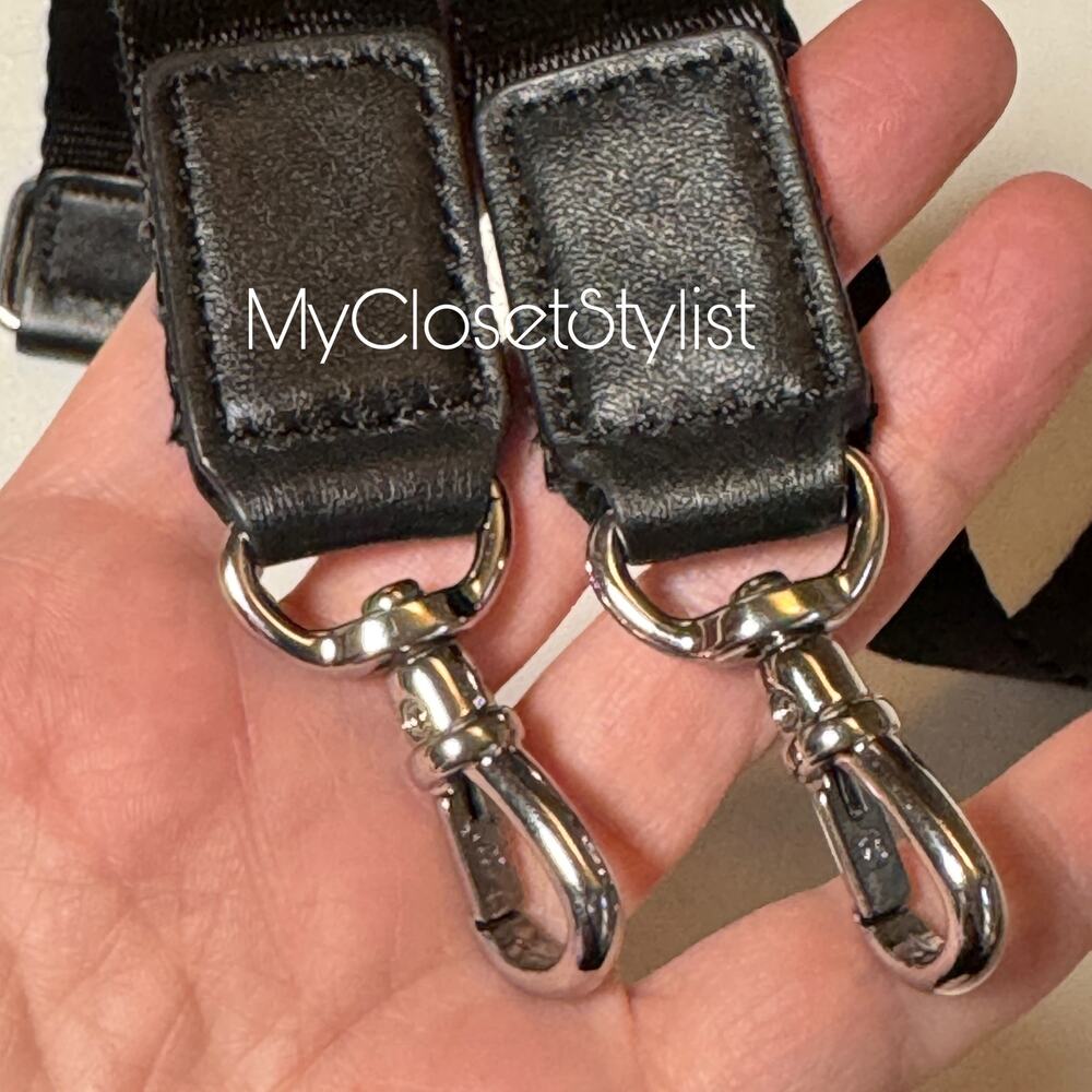 NEW Bandolier FULLY adjustable Black Crossbody Strap Silver RARE! - Picture 3 of 6